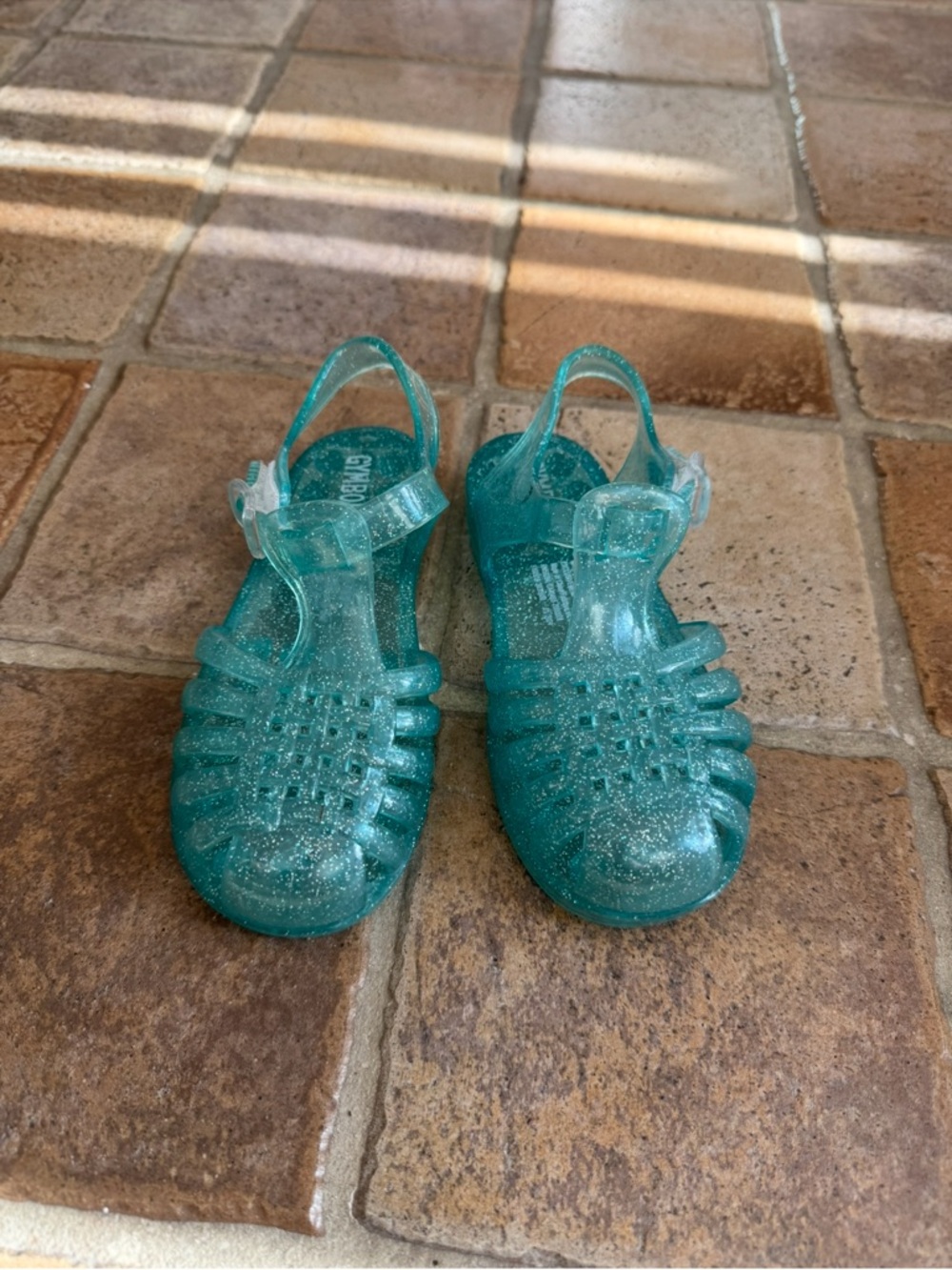 Gymboree Kids Glitter Jelly Sandals - blue Size 10 Toddler
